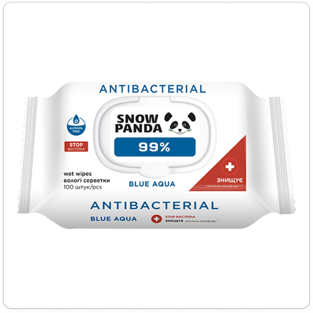 Вологі серветки Blue Aqua Antibacterial